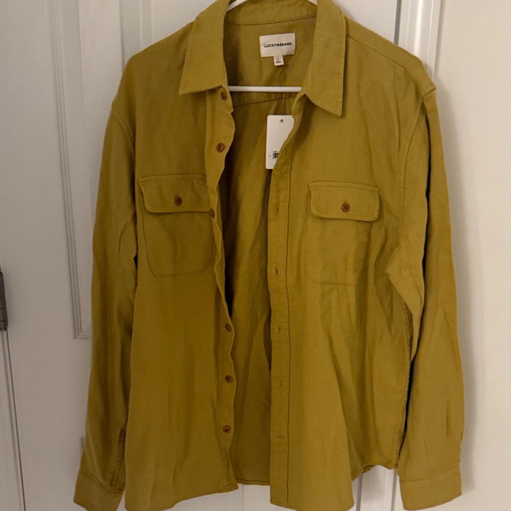 Lucky Brand Men's Mustard Shirt Jacket